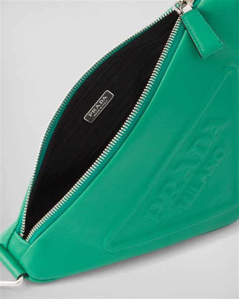 prada triangle green|prada triangle shoulder bag.